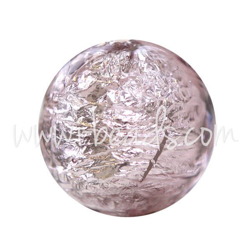 Buy Murano pearl round amethyst and silver 12mm (1)