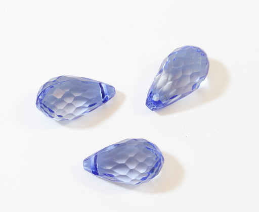 Buy Lot of 3 blue beads with acrylic facets - DIY support