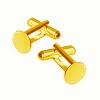 Buy 10mm gold-finished metal cuff button (2)