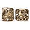 Buy Pearl link gold-plated metal dove aged 13x15mm (1)