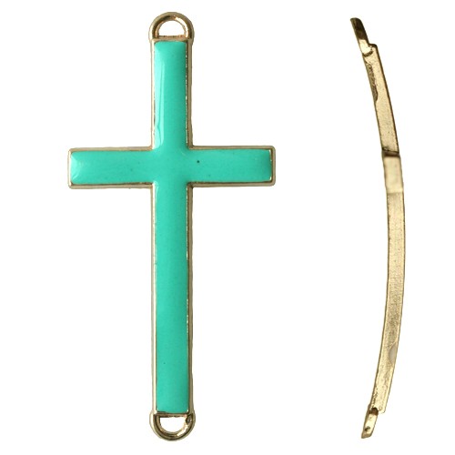 Buy Cross link for turquoise epoxy email bracelet 22x46mm (1)