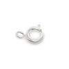 Buy Clasp round metal silver plated finish 6mm (5)