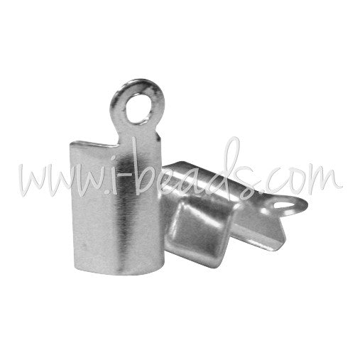 Buy Clamps lace metal silver finish 3x7mm (10)