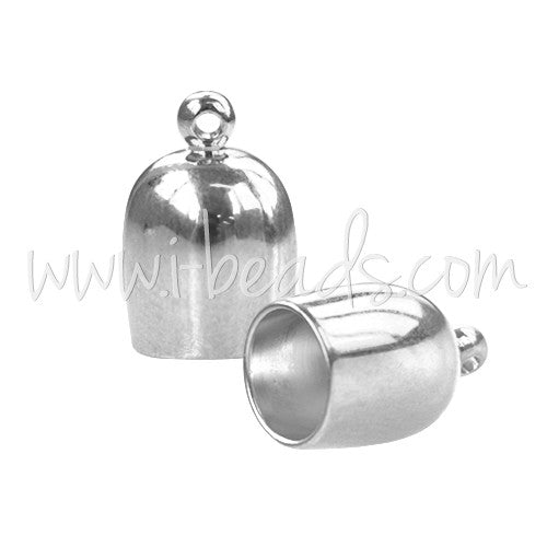 Buy 6mm silver-plated cord tip (2)