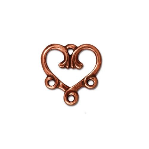 Buy Heart link Metal Copper Finish aged 13mm (1)