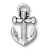 Buy Pendant Anchor Metal Plated Silver Aged 20x12mm (1)