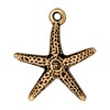 Buy Gold-plated starfish pendant gold-plated metal 20mm (1)