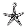 Buy Sea star pendant Silver plated metal aged 20mm (1)