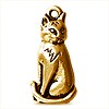 Buy Cat Charm Sitting Metal Gold Plated Aged 10.5mm (1)
