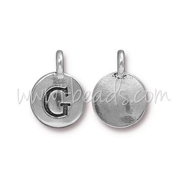 Buy Charm Pendant Letter G Silver Plated Aged 11mm (1)