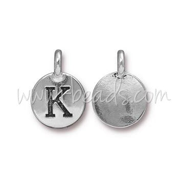 Buy Silver-plated K letter charm pendant aged 11mm (1)