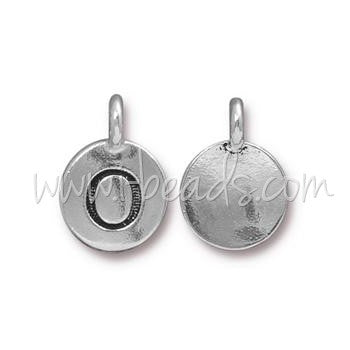 Buy Letter charm pendant O silver plated aged 11mm (1)