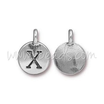 Buy Silver-plated letter charm pendant X aged 11mm (1)