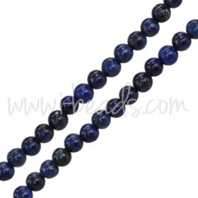 Buy Lapis Lazulis 4mm round beads on wire (1)