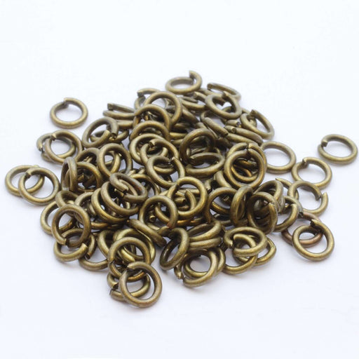 Vente anneaux bronze ouverts x100 5mm apprêts bijoux