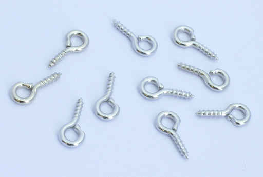 Buy 8mm platinum screw pitons x10 - approxed for jewelry creations