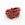 Retail dark red studded suede x1M - silver rhinestones aluminium 4.5x2mm - suede cord per metre