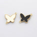 Acheter en gros Papillon connecteur doré or rose en émail noir double face 18x24x2 mm, Trou: 1 mm en forme de papillon