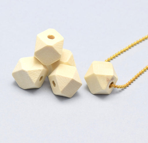 Buy X5Perles wooden - 12x12 mm - octagonal geometric shape