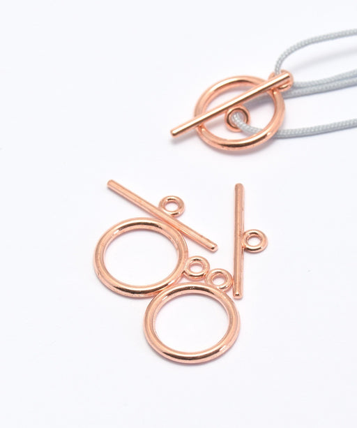 Buy Pink Gold Toggle Clasp 15 x 2 mm Sold by 2 clasp-clasp in T
