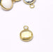 Acheter au détail 1 pendentif or 12x9x5 mm, Trou: 2 mm et verre à facettes champagne avec contours dorés
