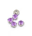 Vente 5 perles strass rond violet parme sertis 8x8x6 mm, Trou: 1 à 1.5 mm à coudre ou coller Strass en acrylique