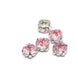Achat en gros 5 perles strass rond rose sertis 8x8x6 mm, Trou: 1 à 1.5 mm à coudre ou coller Strass en acrylique