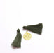 Achat en gros 2 pompons vert sapin foncé 2,5 -3 cm pour bijoux, couture ou déco