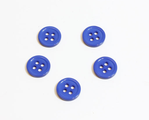 Buy X5 Navy Blue Resin Buttons - 11mm - Sewing - 4 holes