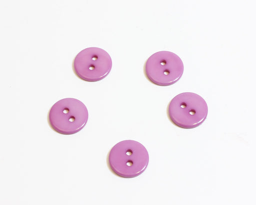 Buy X5 Fancy Buttons Round Purple - 11mm - Sewing