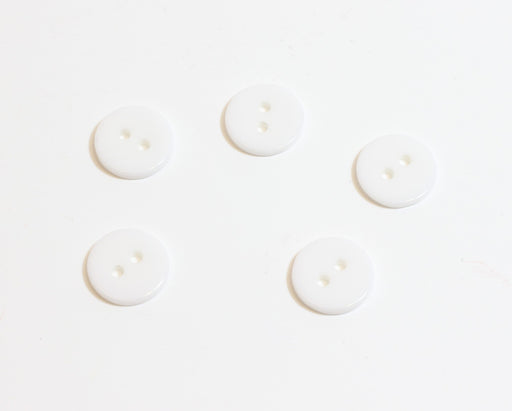 Buy X5 White Round Fancy Buttons - 11mm - Sewing