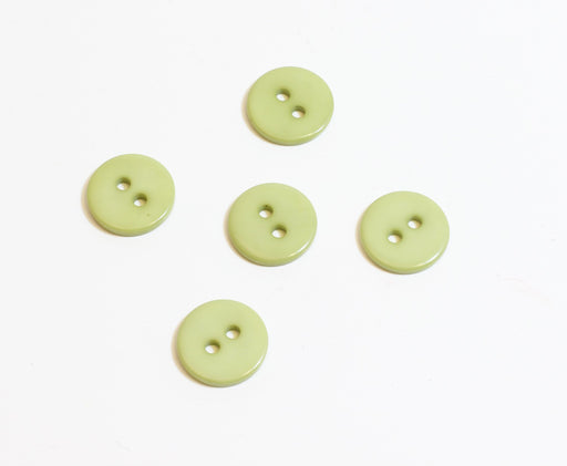 Buy X5 Khaki Green Round Fancy Buttons - 11mm - Sewing