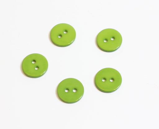 Achat x5 boutons fantaisie ronds verts 11mm à coudre