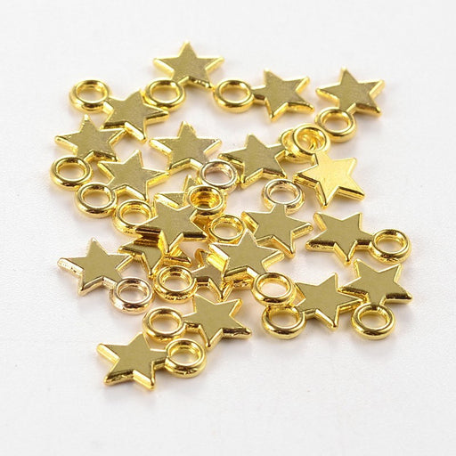 Buy charms x10 star Gold 10x8x1mm - batch of 10 star charms