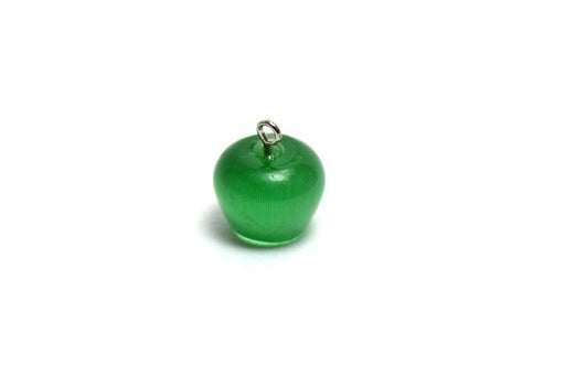 Buy 15x14 mm emerald green apple pendant, hole: 2 mm