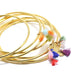 Vente support bracelet lisse jonc plaqué doré à personnaliser 66,5 cm de diametre 2 mm épaisseur support DIY