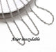 Achat au détail 1 m chaine acier inoxydable très fine maille rolo forcat -2x1.5x0.5 mm pour ras du cou, sautoir et bracelet