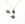 Beads wholesaler 18x11x5mm gray faceted glass pearl pendant with golden contours