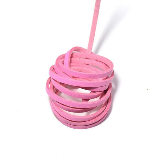 Buy 1 meter of suede imitation pink leather 3mm - suede cord per meter