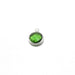 Creez 1 pendentif argent 14x11x5 mm, Trou: 2 mm et verre à facettes vert émeraude avec contours argentés