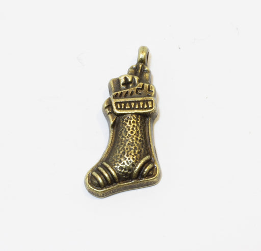 Buy Bronze Christmas Boot Pendant Charm - 24x11mm - Jewelry Creating