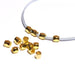 Vente X10 perles octogonales métallisées laitonOR 3x3mm pour bracelet collier sautoir BO