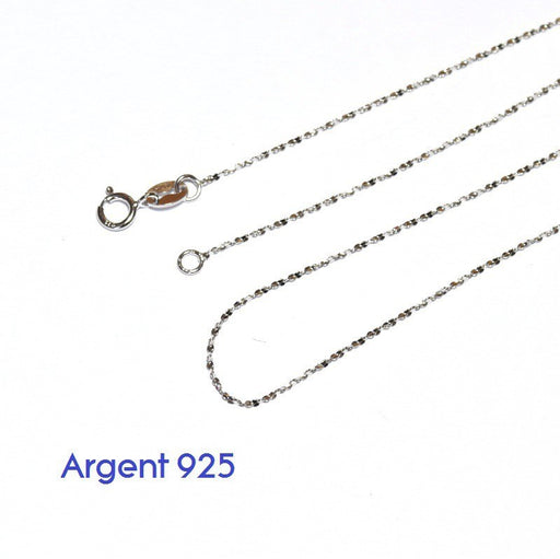 Buy 45cm silver chain 925 complete mesh necklace streaked 0.8 mm with clasp, ideal for pendants