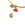 Beads wholesaler 1 charm pendant or 12x7x3.5 mm, Hole: 1 mm and green-faced glass with gold contours
