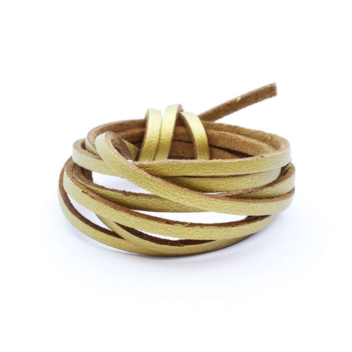 Buy 2 meters suede imitation leather gold 3mm - Swedish cord in 2 meters coupon