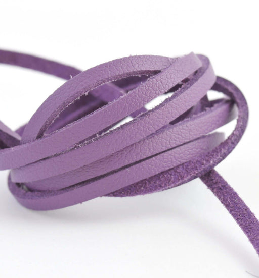 Buy 2 meters of suede imitation purple leather indigo 3mm - suede cord in 2 meter coupon