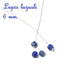 Acheter au détail x2 perles en lapis lazuli 6x6 mm forme géométrique octogonale le trou permet de faire passer une chaine serpent