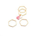 Creez avec 2 anneaux connecteurs polygone hegagone 20x18x1 mm laiton doréconnecteurs bijoux