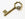 Retail Bronze Key Pendant Charm - 43x19mm