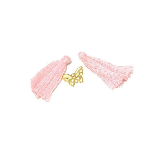 Buy 2 light pink pompoms 2.5 -3 cm - for jewelry, sewing or decoration